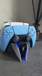 Зарядка для джойстика PlayStation 5 Honcam зарядная Док Станция для геймпада PS5 DualSense на 2 геймпада с подсветкой Белая фото от покупателей 5