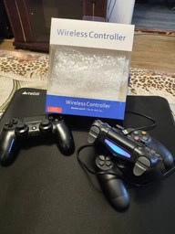 Джойстик бездротовий для ПК PS4 Android iOS TV Windows універсальний Bluetooth Wireless Controller геймпад із подвійною вібрацією + USB дата кабель Wireless Controller MODEL BPG-2016 (EAN717720307) фото від покупців 2