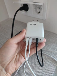 Сетевое зарядное устройство PD 65W быстрая зарядка Quick Charge 3.0 USB Type-C блок швидкої зарядки для Apple iPhone iPad Samsung Xiaomi юсб адаптер питания для айфона телефона планшета Чорный LEXEGO F102-B фото от покупателей 15