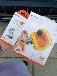 Цифровая детская фото-видео камера c моментальной печатью Polaroid HOCO DV200 + карта памяти желтый