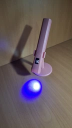 Лампа для манікюру акумуляторна ультрафіолетова УФ LED зі стійкою портативна для сушіння гель-лаку манікюру нарощування нігтів та експрес-сушіння 600 mAh год 5 Вт Біла