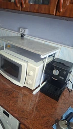 Підставка для мікрохвильовки Kitchen K301 Ferrum-decor 400x550x350 Чорний метал ДСП Сосна Кембра 16 мм (KITCH30108) фото від покупців 7