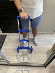 Господарський складний візок грузовий Grant на коліщатках до 80 кг Портативний алюмінієвий телескопічний фото від покупців 1