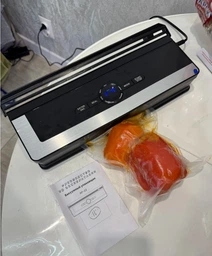 Вакууматор вакуумный упаковщик для хранения продуктов сухих влажных овощей мяса мощный 135 Вт с ножом резаком бытовой домашний кухонный компактный прибор упаковки еды Vacuum Sealer вакуумные упаковщики + вакуумные пакеты для вакуумации mrApp-22 фото от покупателей 2