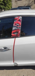 Наклейка на стойку авто 2шт - Красные маки