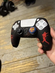 Захисний силіконовий чохол Lionel Messi для геймпаду Sony DualSense (PS5) + в подарунок накладки на стіки [455862714]