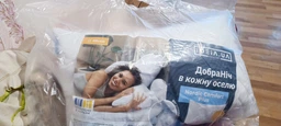 Подушка для сна 70х70 см NORDIC COMFORT+ IDEIA антиаллергенная холлофайбер чехол с молнией белая фото от покупателей 2