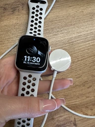 Беспроводная зарядка для Apple Watch 1/2/3/4/5/6/7/8/Ultra/SE USB Type-C Wireless Charger Белая фото от покупателей 3