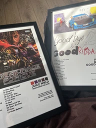 Постер в рамке с альбомом Juice WRLD Goodbye & Good Riddance А4