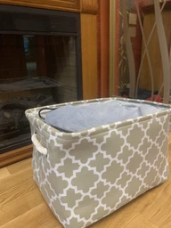 Корзина Органайзер для хранения игрушек, белья, одежды, косметики, книг - Бежевый фото от покупателей 5