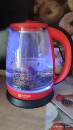 Электрочайник стеклянный с LED-подсветкой 2400 Вт 1,8 л BITEK BT-3111 Pro Красный