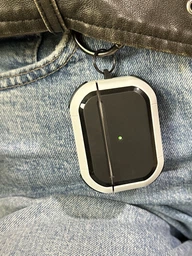 Защитный ударопрочный чехол Air Case для беспроводных наушников AirPods Pro / AirPods Pro 2 Black - White (с карабином)