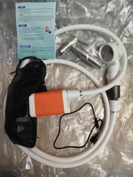 Портативный душ с насосом на аккумуляторе 5000 mAh HydroWave - походный переносной душ для дачи и туризма, улучшенный аккумулятор, Type-C (700065)