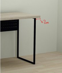 Компьютерный стол Ferrum-decor Майк 75x120x60 черный ДСП Дуб Сонома 32мм