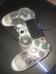 Бездротовий геймпад Brazzers для PS4 Wireless DualShock 4, роз'єм для навушників, LED light bar, 3.7V, 600mAh, Blister-box Transparent gray (YT35947)