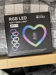Кольцевая светодиодная LED лампа RGB MJ33 со штативом 2 метра и блютуз пультом для селфи блогеров визажистов салонов профессиональной фотосессий съемки тик тока набор блогера лед кольцо мультиколор разноцветное 33 см фото от покупателей 8