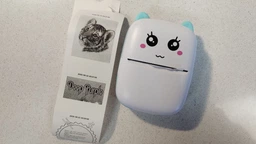 Портативний, бездротовий міні термо принтер Mini Printer з подвійною посмішкою, Bluetooth, дитячий для фото, малюнків, етикеток, скетчів, штрихкодів, HomeGoods, Блакитний фото від покупців 1