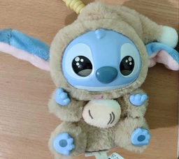 Детская мягкая игрушка сюрприз Лабубу Лило и Стич Labubu Lilo & Stitch плюшевая, брелок для ключей сумки портфеля для детей и взрослых 17 см