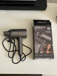 Фен для волос Sokany маленький дорожный фен для укладки волос с концентратором 1200 Вт фото от покупателей 7