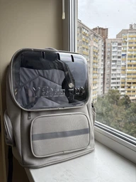 Рюкзак переноска для кота кошки котенка маленьких собак до 8 кг прозрачный зеленый (002279) фото от покупателей 5