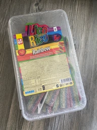 Мармеладные пластинки Lico Rico Rainbow 1 кг - разноцветные жевательные ленты 100 шт