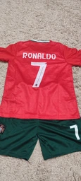 Дитяча футбольна форма C. Ronaldo #7 (Роналдо)зб. Португалії (домашня) 25/26, розмір 28 (зріст 150–155 см), червоно-зелена фото від покупців 2