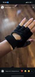 Перчатки для фитнеса (велосипеда и тяжелой атлетики) SPORT GEAR "S" чёрные с розовым фото от покупателей 7