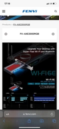 Беспроводной адаптер Fenvi FV-BE8800RGB Wi-Fi 7, Bluetooth 5.4 Gaming Tri Band 2.4G/5G/6GHz