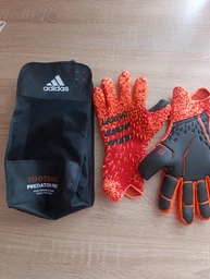 Воротарські рукавички PREDATOR PRO 7 розмір 9-15 років помаранчові фото від покупців 6