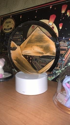 Настольная лампа ночник TOPA Песочные часы 3D картина Подвижный песок RGB фото от покупателей 6