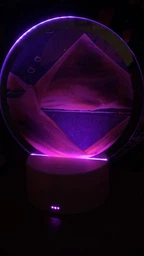 Настольная лампа ночник TOPA Песочные часы 3D картина Подвижный песок RGB фото от покупателей 4