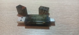 Кардридер WALKER WCD-72 microSD, SD card reader переходник (выход USB2.0, Type-C) прозрачный фото от покупателей 3
