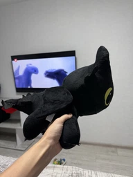 Мягкая игрушка обнимашка Дракон Ночная Фурия Беззубик 40 см My Kigu Плюшевый Черный (9081/40)