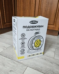 SV-007-O. Підовжувач SVITTEX на котушці (50 м) серія СТАНДАРТ із термозахистом, 2х1,5 мм² помаранчевий фото від покупців 1