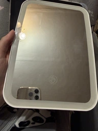Дзеркало для макіяжу акумуляторне безпровідне 3 режими Smart LED Makeup Mirror косметичне настільне з LED підсвіткою у ванну кімнату біле фото від покупців 8