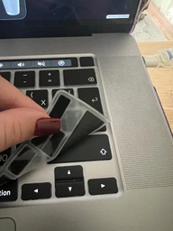 Накладка на клавіатуру Fruct для MacBook Pro 13 (2020) / MacBook Pro 13 (2022 M2) / Pro 16 (2019) EU Чорна Українскі букви