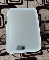 Дзеркало для макіяжу акумуляторне безпровідне 3 режими Smart LED Makeup Mirror косметичне настільне з LED підсвіткою у ванну кімнату біле фото від покупців 4
