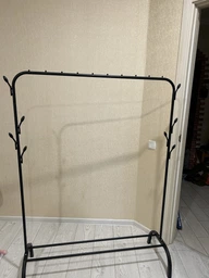 Стойка вешалка для одежды и обуви Loft Organizer TW-603 напольная стальная с полкой и 8 крючками Black фото от покупателей 1