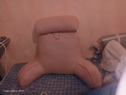 Подушка-крісло для спини з підлокітниками та кишенею 75×55 см, для читання й відпочинку со съемной подушкой, рожевий