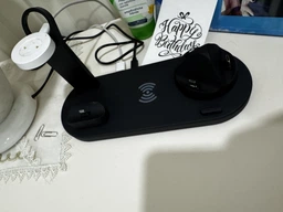 Беспроводная зарядная док-станция 15W 4в1 Smart Fast Wireless Charger универсвльная для iPhone, Android, Apple Watch, ApplePods, AirPods, Samsung и всех телефонов, наушников, смарт-часов с функцией беспроводной зарядки Qi фото от покупателей 4