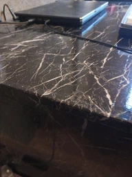 Набор самоклеящаяся ПВХ пленка 2 шт по 0,6х3м, HOME DESIGN, интерьерная, водостойкая, для мебели и кухни, цвет черный мрамор (черная)