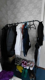 Стойка вешалка для одежды и обуви Loft Organizer TW-603 напольная стальная с полкой и 8 крючками Black