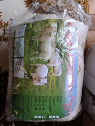 Одеяло зимнее из овечьей шерсти 180х215 см бежевое pure wool