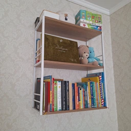 Книжкова полиця універсальна Ferrum-decor Стім 2 74x63x26 білий ДСП Біле 16мм (XK00043)
