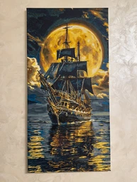 Картина за номерами Корабель у морі 40*80 см Орігамі (LW5108)