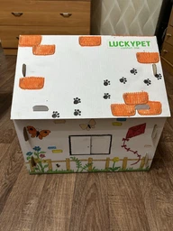 Домик для собак и кошек Lucky Pet ЭКО Домик "Уикенд" 45x45x45 см Белый (4820224213231) фото от покупателей 7