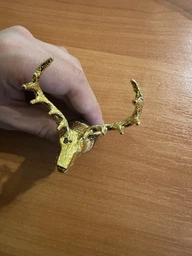 Фигурный барный дозатор для бутылок в форме Оленя многоразовая 3D пробка для вина и крепких напитков с диспенсером из нержавеющей стали, золотистый (99880905)