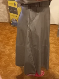 Юбка из искусственной кожи миди осенняя женская ISSA PLUS 14162A 3XL Коричневая (issa2007682679126) фото от покупателей 1