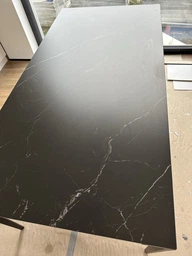 Обеденный стол HESTIA B3923B 180x90x74 см Черный + песочно-черный, матовое покрытие (АР000107616) фото от покупателей 3
