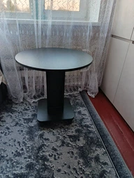 Журнальний столик круглий у вітальню Візит ламіноване ДСП венге темний Еверест
